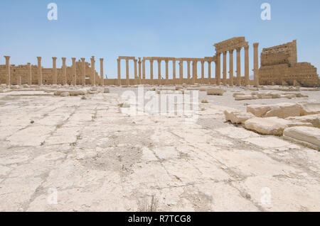 Temple of Bel in the ancient city of Palmyra, Palmyra District, Homs Governorate, Syria Stock Photo