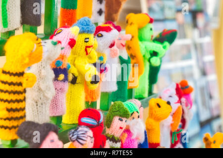 Funny finger puppets Stock Photo