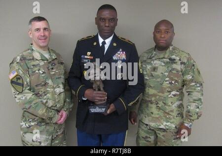 (Left to right) Sgt. Maj. Cornell Adams, of the 3rd Battalion, 100th ...