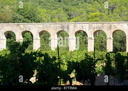 France, Var, Dracenie, Vidauban, Astros Castle, Astros canal Stock Photo