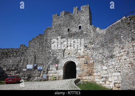 Entrance to Berat Castle, Berat Kalaja, Berat, Berat, Albania Stock Photo