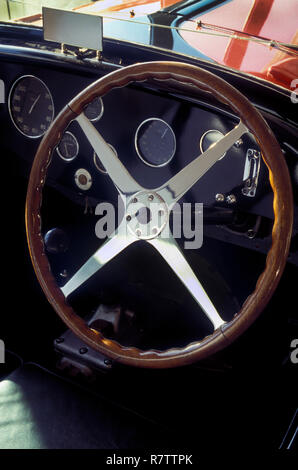 Bugatti Type 55 dashboard and steering wheel 1933 Stock Photo