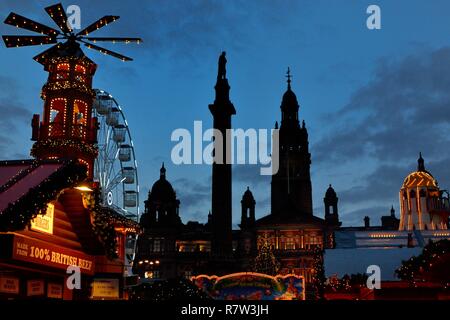Glasgow George Square Christmas Market Stock Photo