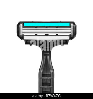 Disposable razor for daily hair removal, isolated on white background Stock Photo