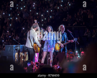 Live on Stage Little Big Town Band During Country 2 Country Music Festival O2 Arena London England Stock Photo