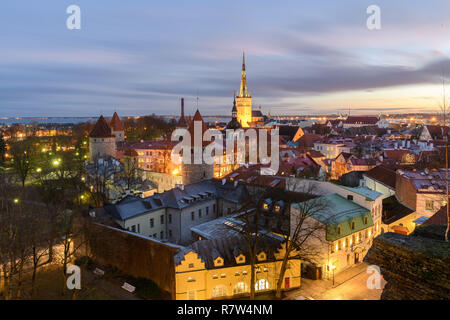 Tallinn old town at sunrise Stock Photo