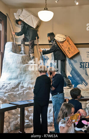 Inside Visitor Center, Skagway, Alaska, Klondike Gold Rush National Historical Park, USA Stock Photo