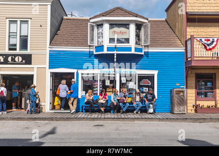 Streets of Skagway, Alaska, Klondike Gold Rush National Historical Park, USA Stock Photo