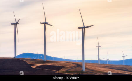 Wind turbines at the Windy Point/Windy flats project in Goldendale, Washington Stock Photo