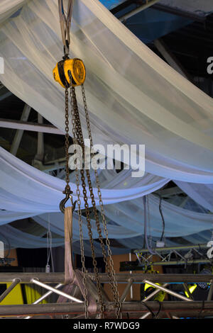 Closeup new hook and handle for construction, note shallow depth of fields Stock Photo