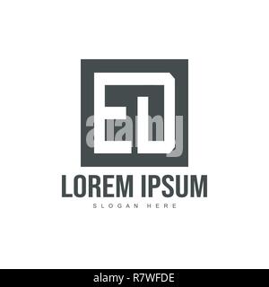 Initial letter logo template. Minimalist letter logo template design Stock Vector