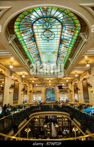 Confeitaria Colombo a traditional high end place for meetings in Rio de Janeiro, Brazil Stock Photo