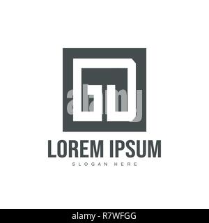 Initial letter logo template. Minimalist letter logo template design Stock Vector