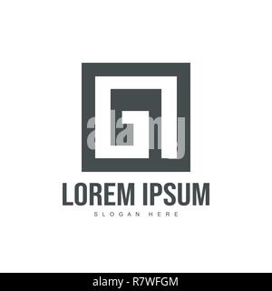 Initial letter logo template. Minimalist letter logo template design Stock Vector