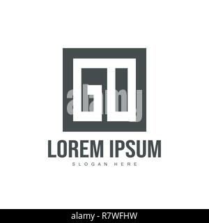 Initial letter logo template. Minimalist letter logo template design Stock Vector