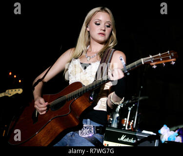 Aj of Aly & Aj performs in concert at the Pompano Beach Amphitheater in Pompano Beach, Florida on August 18, 2006. Stock Photo