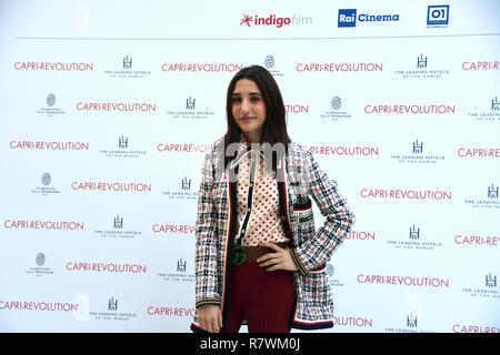 Rome, Italy. 11th December, 2018. Hotel Aldrovandi Villa Borghese - Presentation film CAPRI-REVOLUTION Marianna Fontana in the role of Lucia Credit: Giuseppe Andidero Credit: Giuseppe Andidero/Alamy Live News Stock Photo