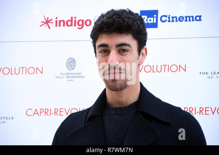 Rome, Italy. 11th December, 2018. Hotel Aldrovandi Villa Borghese - Presentation film CAPRI-REVOLUTION Edoardo Scarpetta in the role of Vincenzo Credit: Giuseppe Andidero Credit: Giuseppe Andidero/Alamy Live News Stock Photo