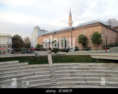 PLOVDIV, BULGARIA - Second century ancient Roman amphitheatre ruins ...