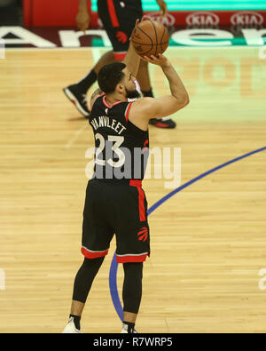 Los Angeles, CA, USA. 11th Dec, 2018. Toronto Raptors guard Fred VanVleet #23 during the Toronto Raptors vs Los Angeles Clippers at Staples Center on December 11, 2018. (Photo by Jevone Moore) Credit: csm/Alamy Live News Stock Photo