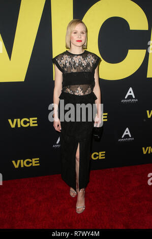 Alison Pill at "Vice" World Premiere held at Samuel Goldwyn Theater on