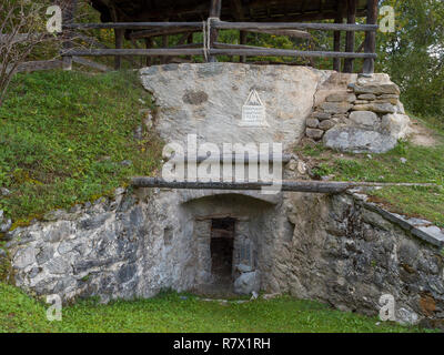 lime kiln La Chalchera, Val Müstair-Münster Valley, Engadine, Grisons, Switzerland Stock Photo