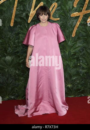 Kristin Scott Thomas seen on the red carpet during the Fashion Awards 2018 at the Royal Albert Hall, Kensington in London. Stock Photo