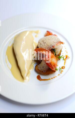 France, Rhone, Lyon, restaurant Mere Brazier of chef Mathieu Viannay Stock Photo