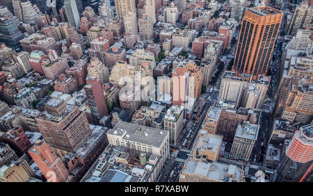 New York, NY, USA October 03 2014.Aerial shot of Manhattan from the Empire State Building Stock Photo