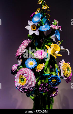 MUNICH, GERMANY - NOVEMBER 27, 2018 : The exhibition of ceramic products is presented in the Bavarian National Museum in Munich. Stock Photo