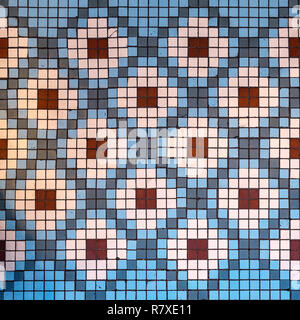 Diamond Mosaic Pattern. Floor Mosaic. Mosaic Design Stock Photo