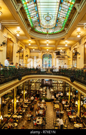 Confeitaria Colombo a traditional high end place for meetings in Rio de Janeiro, Brazil Stock Photo