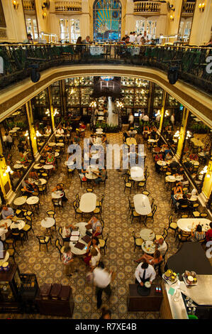 Confeitaria Colombo a traditional high end place for meetings in Rio de Janeiro, Brazil Stock Photo