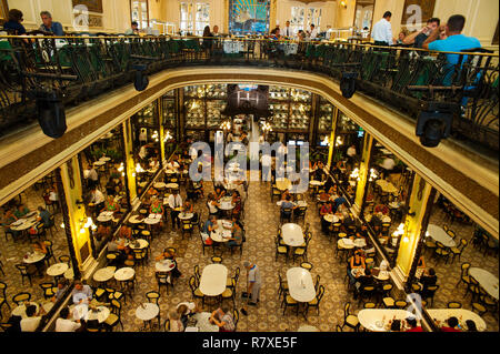 Confeitaria Colombo a traditional high end place for meetings in Rio de Janeiro, Brazil Stock Photo