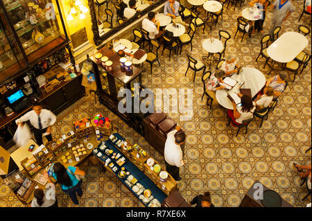 Confeitaria Colombo a traditional high end place for meetings in Rio de Janeiro, Brazil Stock Photo