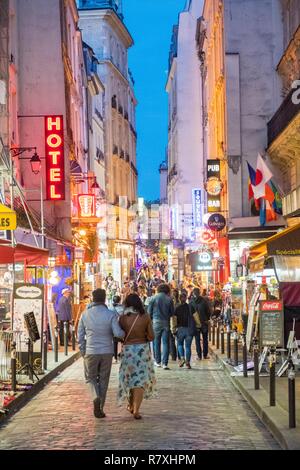 France, Paris, Saint Michel district, Rue de la Huchette Stock Photo