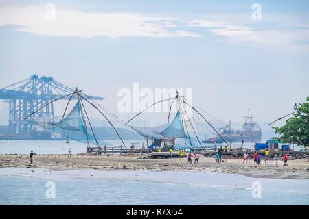 Inde, state of Kerala, Kochi (or Cochin), Fort Kochi (ou Fort Cochin) district, Mahatma Gandhi beach Stock Photo