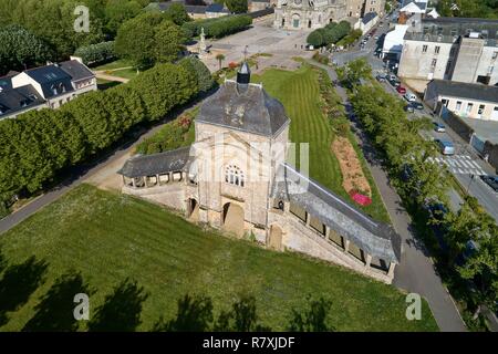 France, Morbihan, Gulf of Morbihan, Saint Anne d'Auray, Sanctuary, Scala Sancta (aerial view) Stock Photo