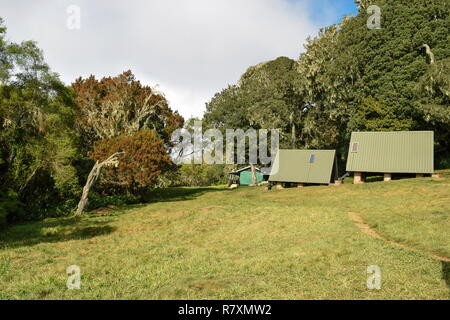 Mandara hut at Mount Kilimanjaro, Tanzania Stock Photo