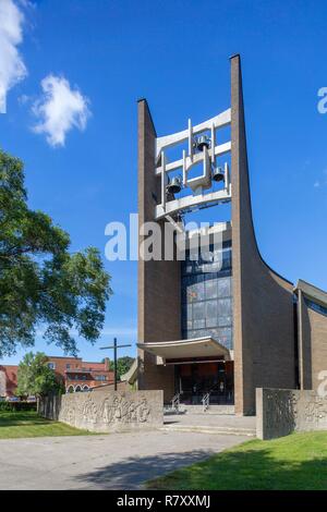 Canada, Quebec province, Montreal, Religious Heritage, Saint-Jean-Baptiste-de-la-Salle Church near Olympic Stadium Stock Photo