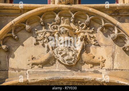 France, Cher, Berry, chateau d'Ainay le Vieil castle, the Jacques Coeur road Stock Photo