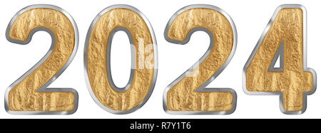 2024 inscription, isolated on white background, 3d render Stock Photo ...