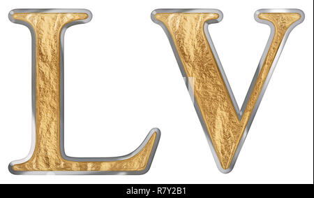 Number 55 Roman Numeral LV Gold | Socks