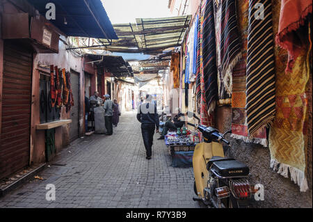 05-03-15, Marrakech, Morocco. Street scene in the souk, in the medina. Photo: © Simon Grosset Stock Photo