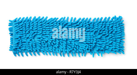 Top view quick change dust mop head isolated on white Stock Photo