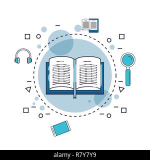 books studying tools Stock Vector