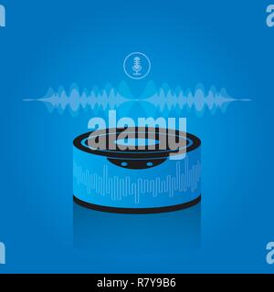 wireless speaker technology Stock Vector