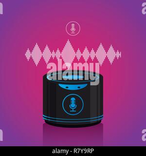 wireless speaker technology Stock Vector