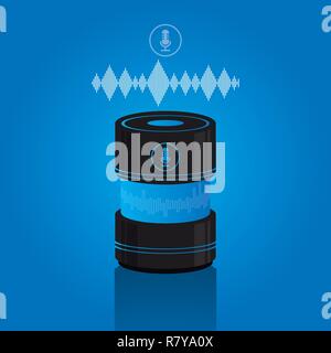 wireless speaker technology Stock Vector