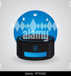 wireless speaker technology Stock Vector